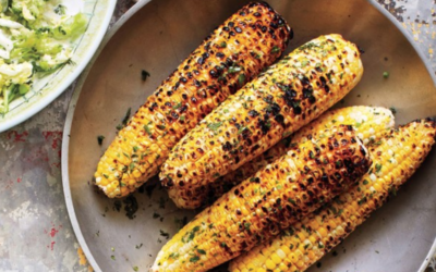 Grilled corn with herb butter