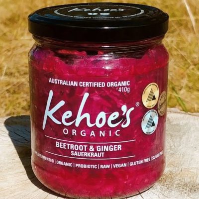 kehoes organic beetroot and ginger sauerkraut
