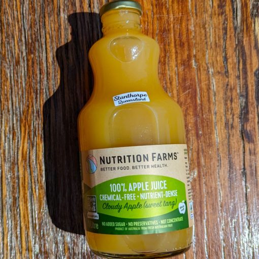 Nutrition Farms organic nutrient dense apple juice