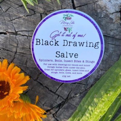 organic black drawing salve
