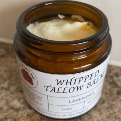 Locally handmade Whipped Tallow Balm Lavender